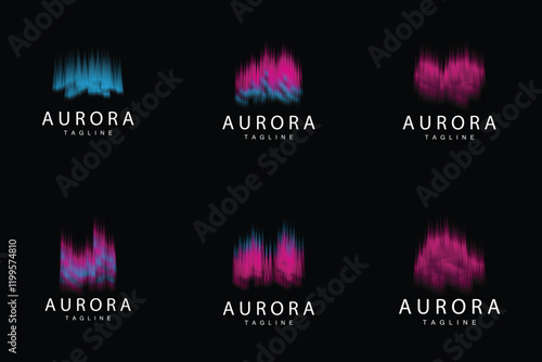 Aurora Logo Sky Nature Landscape Design Symbol Illustration Template