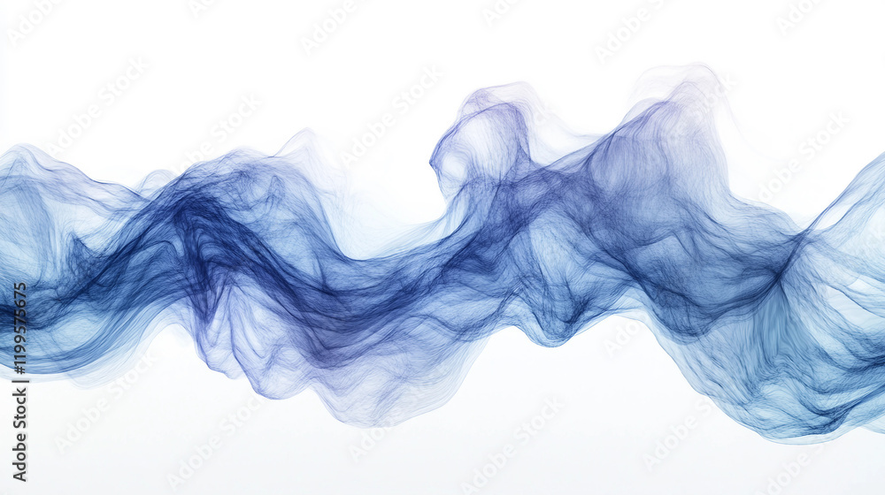 Fototapeta premium A blue and white line with a wavy pattern