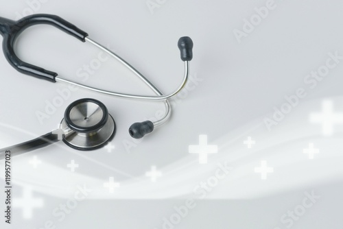 Bilde på lerret Stethoscope doctor equipment object remix