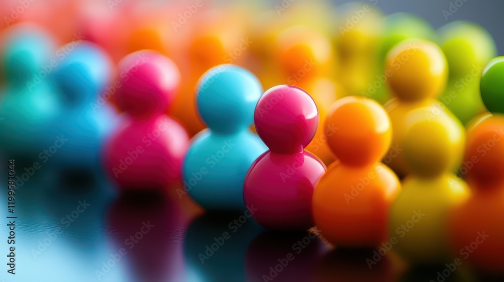 Naklejka premium Colorful game pieces lined up in vibrant sequence