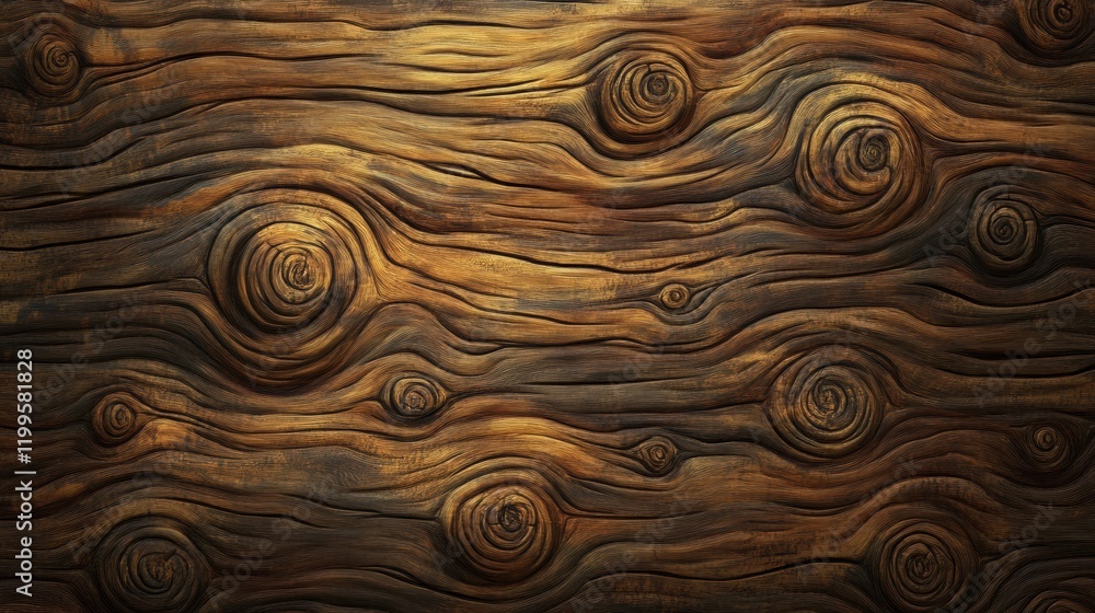 Wood background with deep brown tones and rustic knots Wood background with deep brown tones and rustic knots