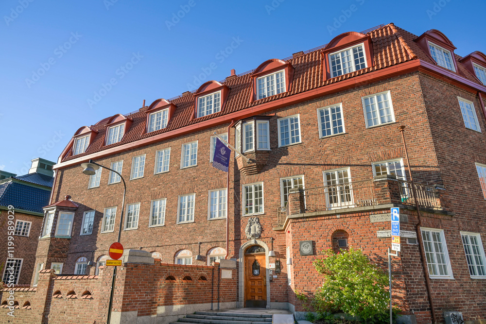 Fototapeta premium Deutsche Schule Stockholm, Tyska skolan, Karlavägen, Stockholm, Schweden