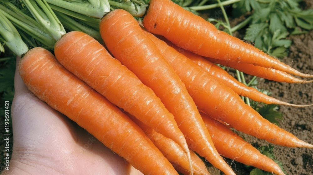 A Handful of Freshly Harvested Carrots A Handful of Freshly Harvested Carrots