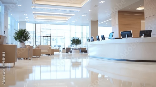 A contemporary banking space featuring innovative design elements. 