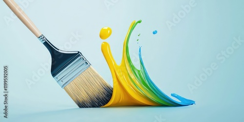 A professional painter's logo with a paintbrush and a paint droplet forming the company name.