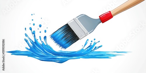A professional painter's logo with a paintbrush and a paint droplet forming the company name.