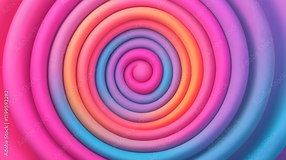 Spiraling Rainbow Lollipop,Pastel Magenta 3D Spiraling Rainbow Lollipop,Pastel Magenta 3D