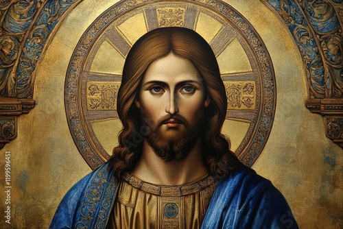 Captivating portraiture of a holy figure, perfect for spiritual inspiration.