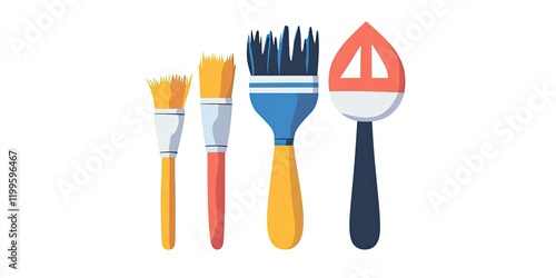 A vector-style icon of a painterâ€™s tools, symbolizing the craft and creativity of painting.