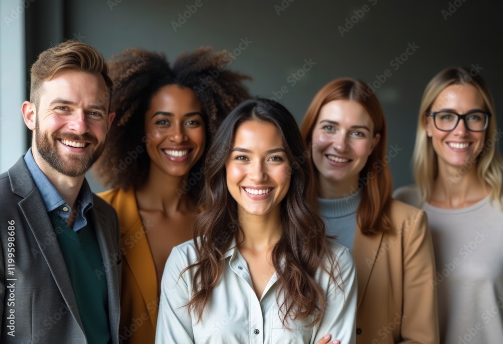 Portrait of diverse multiethnic team in the office