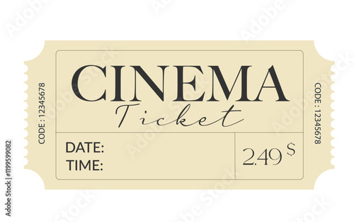 Cinema Ticket, admit one ticket, Ticket