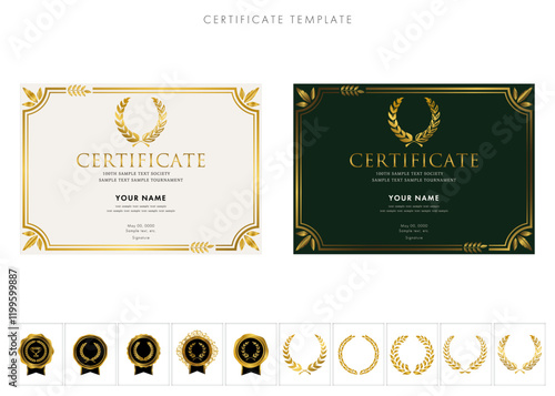 賞状２０３（横）certificate　award　表彰状　celebration