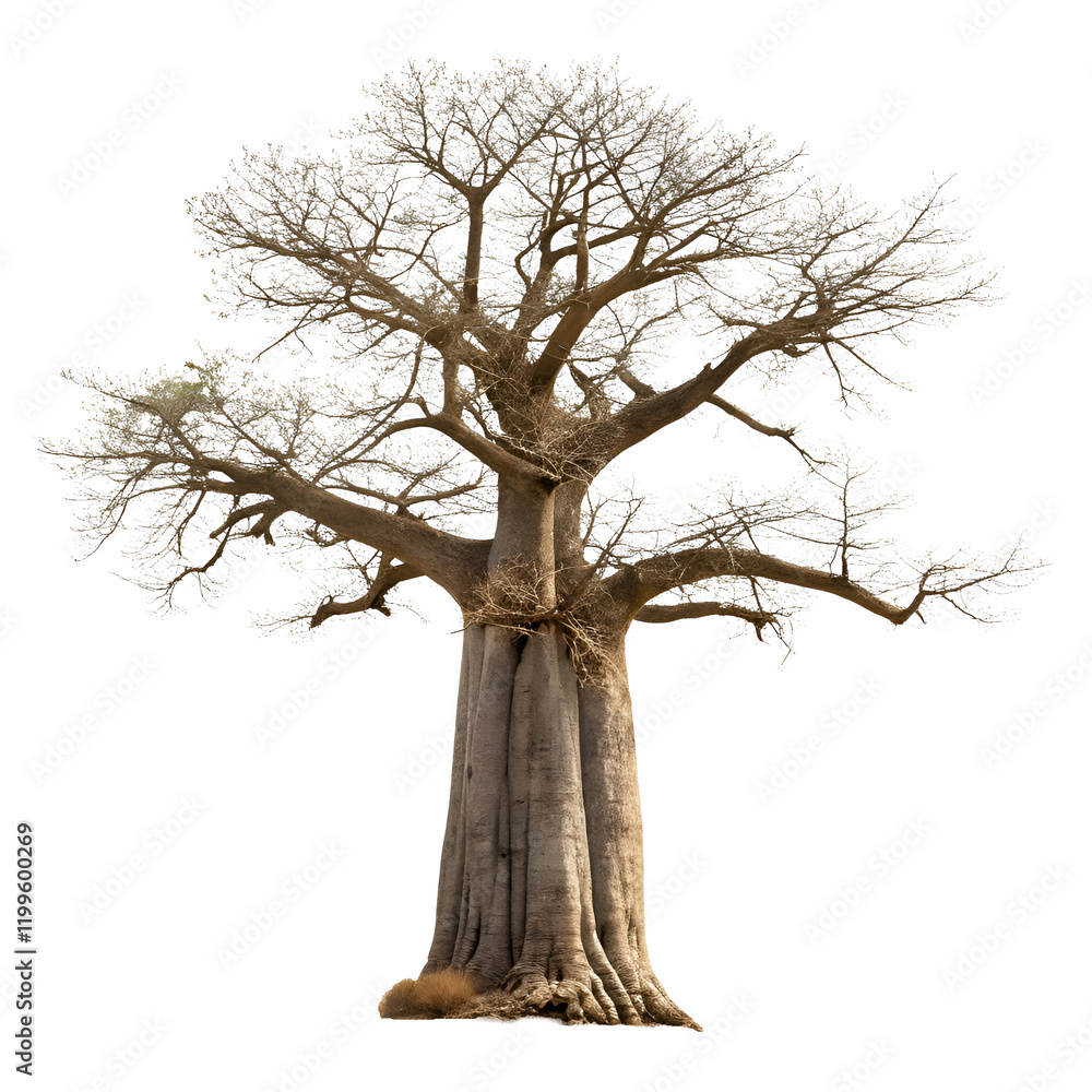 Fototapeta premium Old Tree in isolate white background