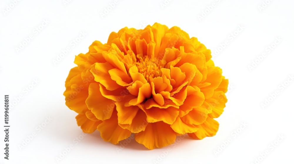 Stunning top view of marigold petals showcasing their vibrant colors.