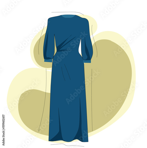  midi length dress with  for Women and teen girl