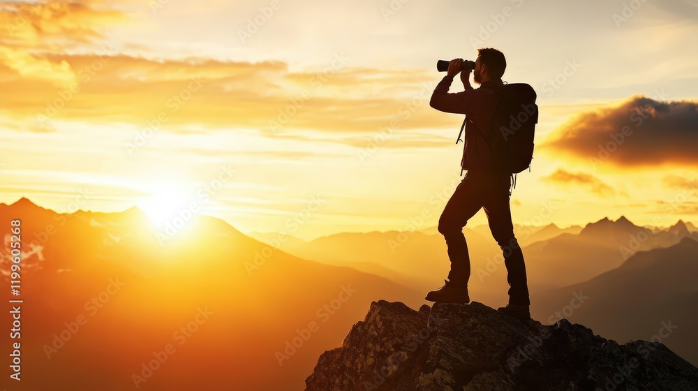 Fototapeta premium Hopeful exploration of business ideas under bright skies.