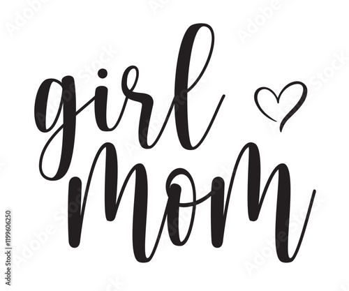 girl mom, first time mom, proud mom vector