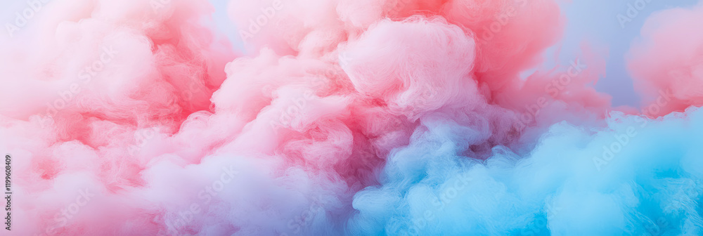 Fototapeta premium Abstract Pink and Blue Ink Swirl: Dreamy Textured Background