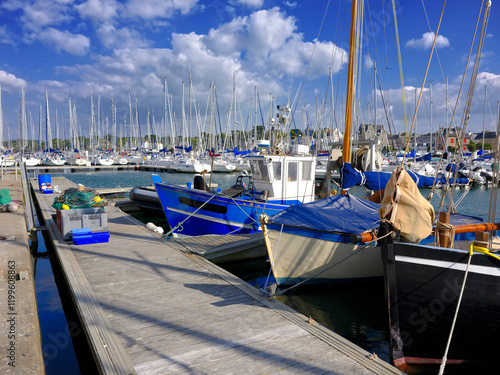 Fishing port at Piriac-sur-Mer, a commune in the Loire-Atlantique department in western France photo