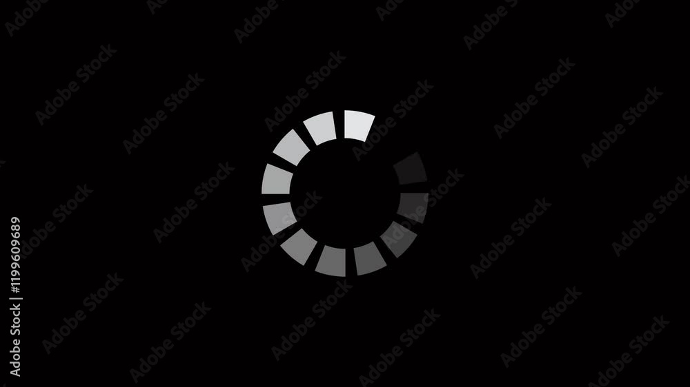Loading Circle Icon Animation on White Background. 4K Video. Glowing neon text number circle frame loading icon animation. Loading Circle Icon Animation on White Background. 4K Video. Glowing neon text number circle frame loading icon animation.