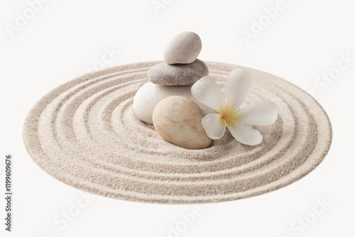 Spa stones image on white background photo