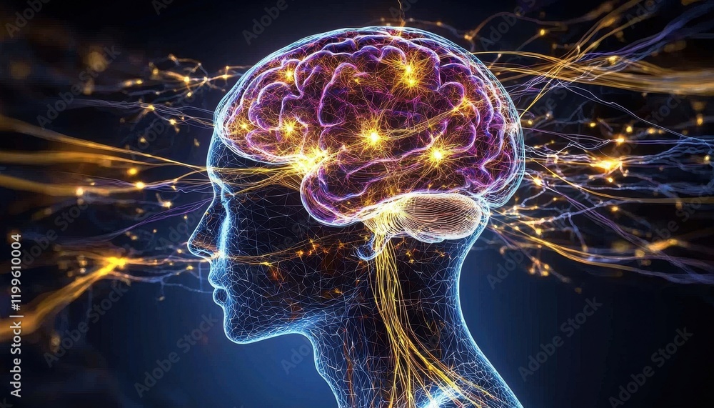 Experience a captivating visual exploration of the human brain's neural connections. Experience a captivating visual exploration of the human brain's neural connections.