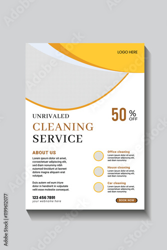 No.1 Cleaning Service and Flyer Template photo