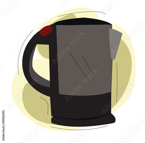 Water kettle.Electric kettle. Modern electric tea kettle or teakettle with hot boiling water.