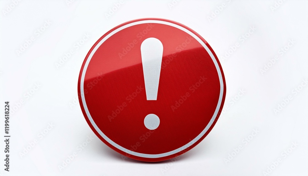 a close-up of an exclamation mark sign in a red circle. The sign symbolizes caution and warning. a close-up of an exclamation mark sign in a red circle. The sign symbolizes caution and warning.