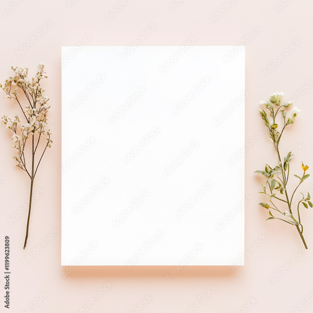 Aesthetic and minimal wedding invitation template featuring a bright white background. The edges are adorned with a barely-there border of soft, muted colors, such as blush or light gray. The design Aesthetic and minimal wedding invitation template featuring a bright white background. The edges are adorned with a barely-there border of soft, muted colors, such as blush or light gray. The design