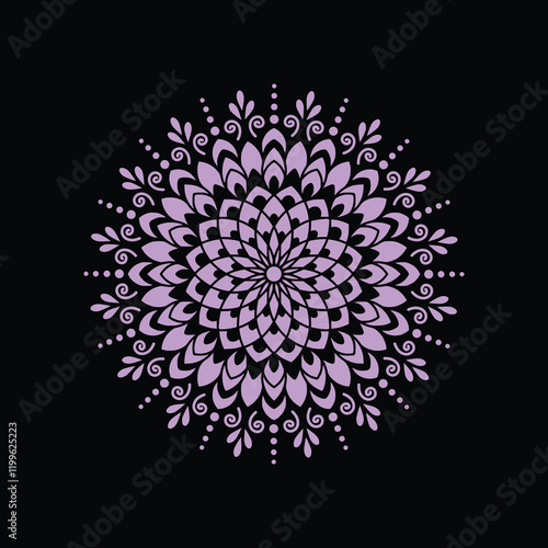 Vibrant Spiritual Mandala Design, Delicate flower mandala, Floral colorful Mandala Clipart, vector illustration of mandala art design.