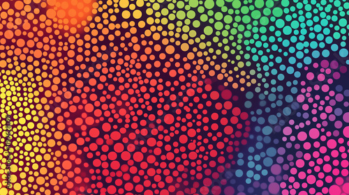 Abstract vibrant dotwork abstract background with circles photo