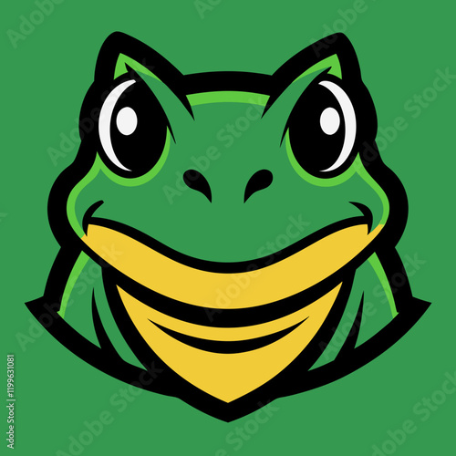 green frog vector