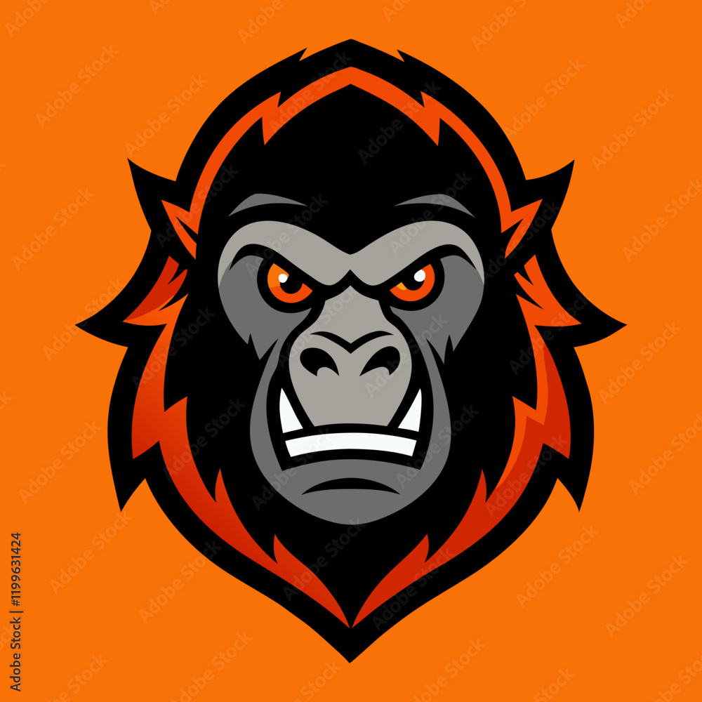 Obraz premium gorilla head mascot
