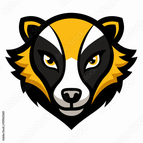 Cuadro en lienzo honey badger head illustration