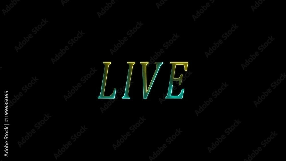 neon text live with black background. Live neon sign motion graphic with alpha channel.4k video animation . neon text live with black background. Live neon sign motion graphic with alpha channel.4k video animation .