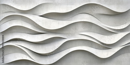 Abstract white wave pattern background texture.