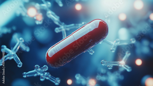 Acetylcysteine red pill medication photo