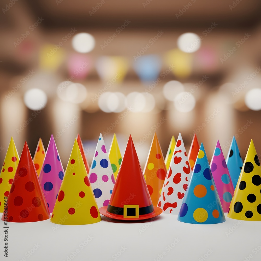 Obraz premium Birthday´s hat background 