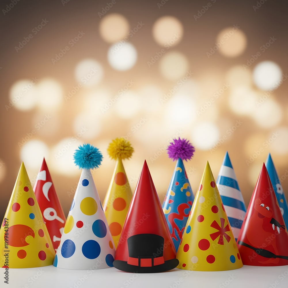 Obraz premium Birthday´s hat background