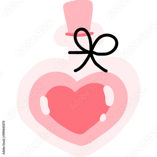 love potion bottle with heart