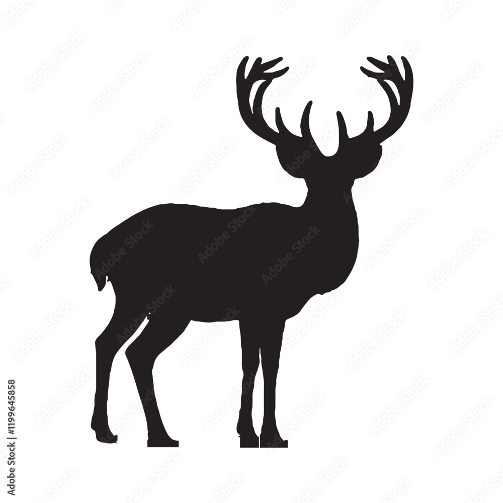 Obraz premium Deer silhouette vector file isolated with white background