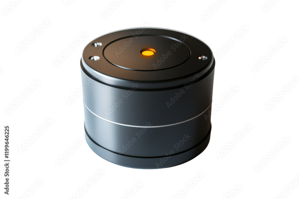 Sleek modern device with glowing indicator light designed for innovative technology applications Sleek modern device with glowing indicator light designed for innovative technology applications