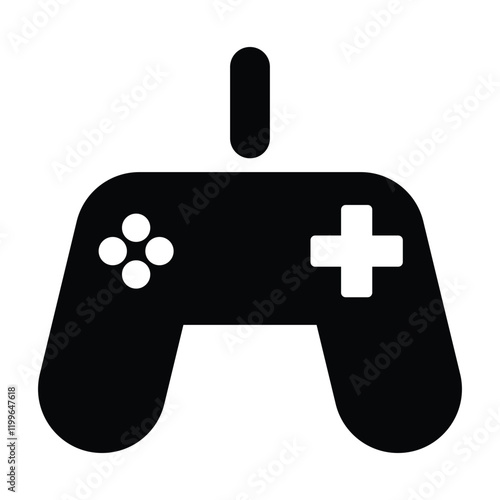 Video game controller icon. Gamepad icon. Flat video games symbol isolated on white background. Joystick icon flat vector illustration. 