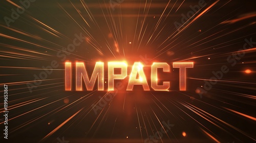 The word impact is written in a bold, glowing font