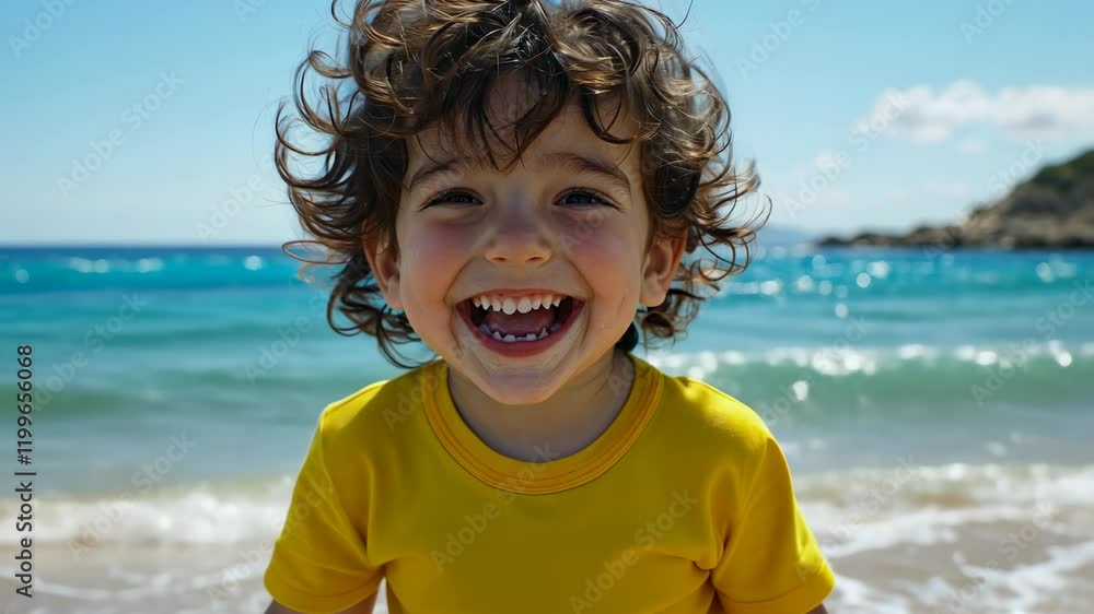 Joyful Child at the Beach, kid, toddler, boy, girl, baby Joyful Child at the Beach, kid, toddler, boy, girl, baby