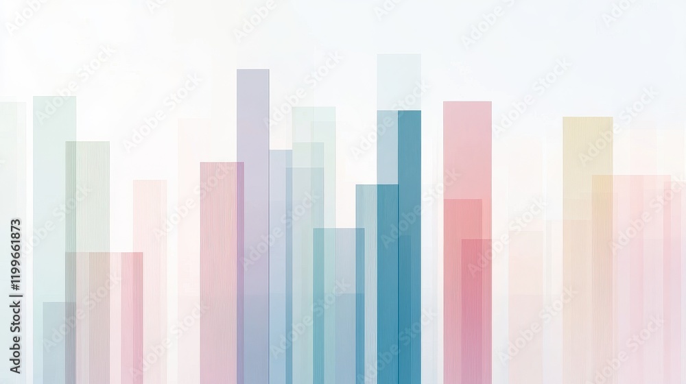 A minimalistic bar chart, business infographic, flat design, pastel palette, isolated on white background A minimalistic bar chart, business infographic, flat design, pastel palette, isolated on white background