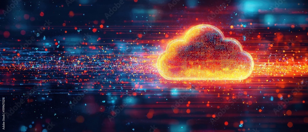 Dynamic Watercolor Cloud Symbol with Digital Effects Abstract Vibrant Environment Creative Concept Dynamic Watercolor Cloud Symbol with Digital Effects Abstract Vibrant Environment Creative Concept