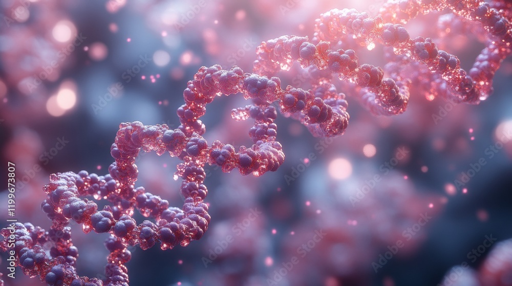 Microscopic 3D rendering of DNA double helix structure. Microscopic 3D rendering of DNA double helix structure.