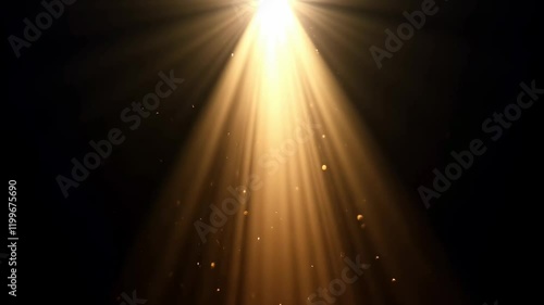 Wallpaper Mural Golden rays on black background. Shiny particles motion. Abstract light concept. For design and presentation, overlay, background. Torontodigital.ca